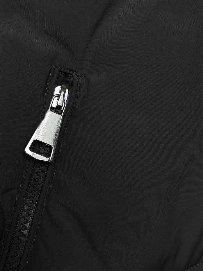 Čierna zimná bunda s kapucňou (LHD-23015) odstíny černé XXL (44)