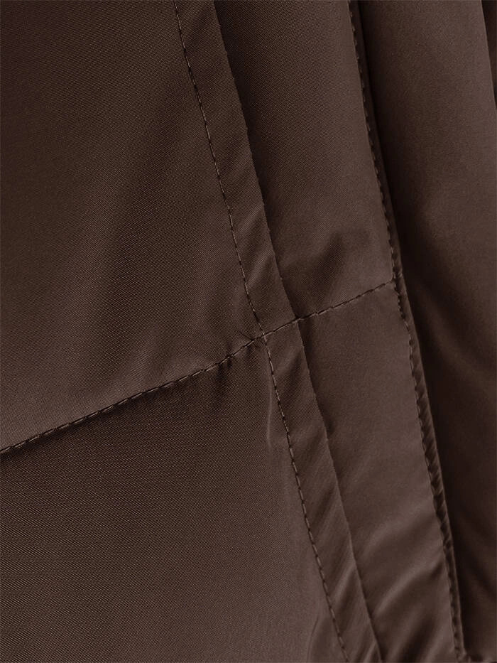 Hnedá dámska zimná bunda s kožušinovou podšívkou (LHD-23063) odstíny hnědé S (36)