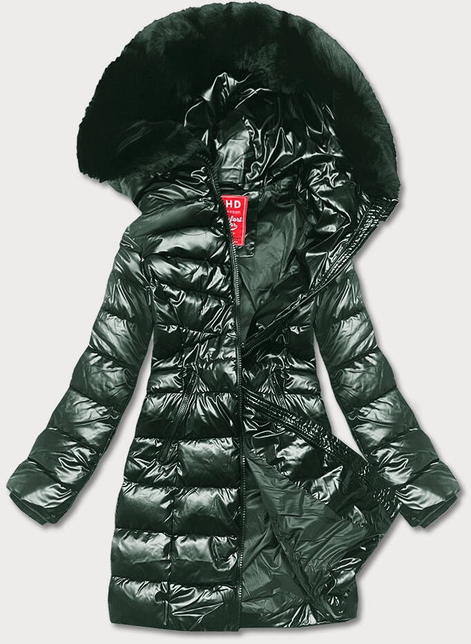 Tmavozelená dámska zimná bunda (2M-032) odstíny zelené XL (42)