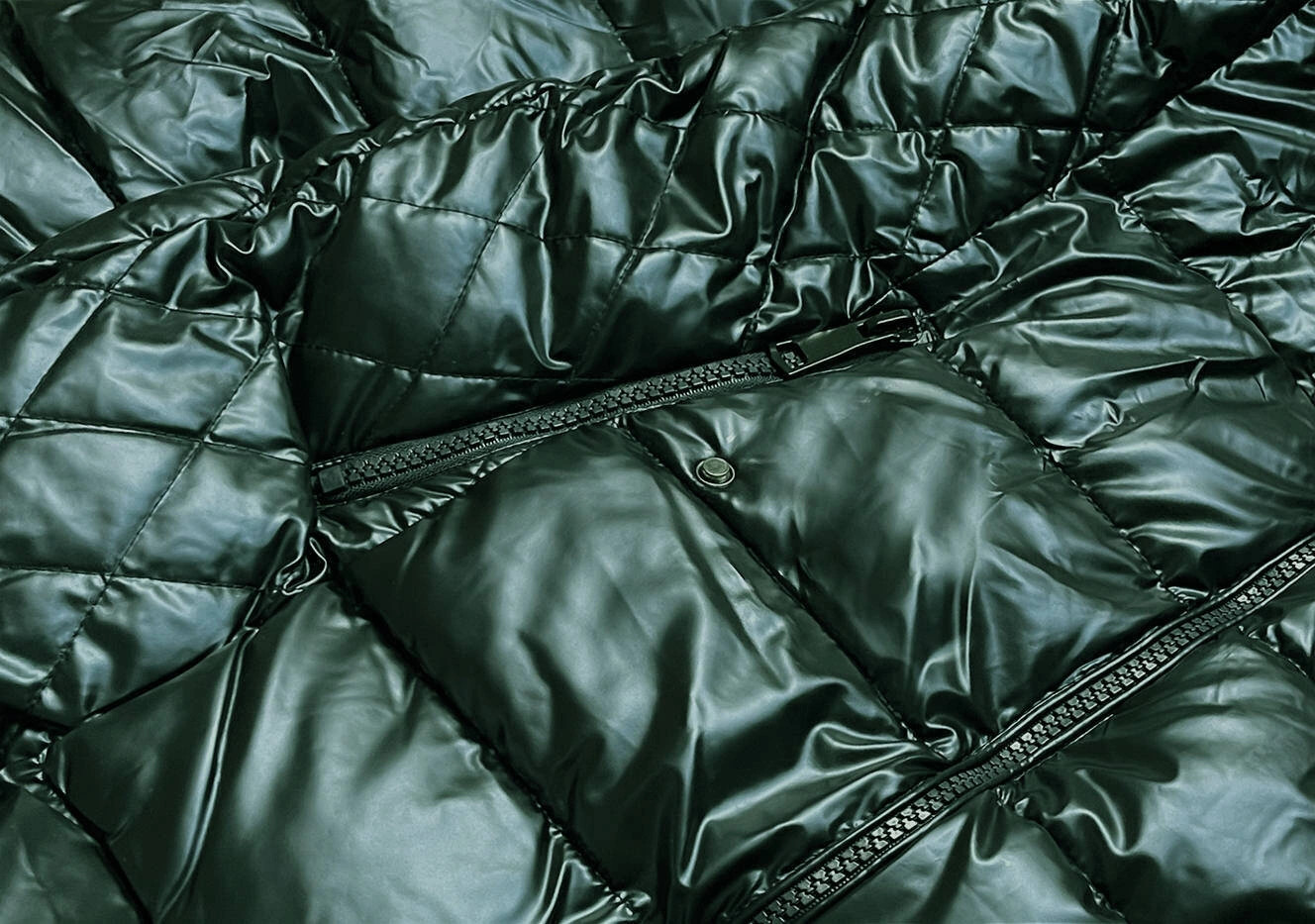 Dámska zelená zimná bunda (2M-028) odstíny zelené S (36)