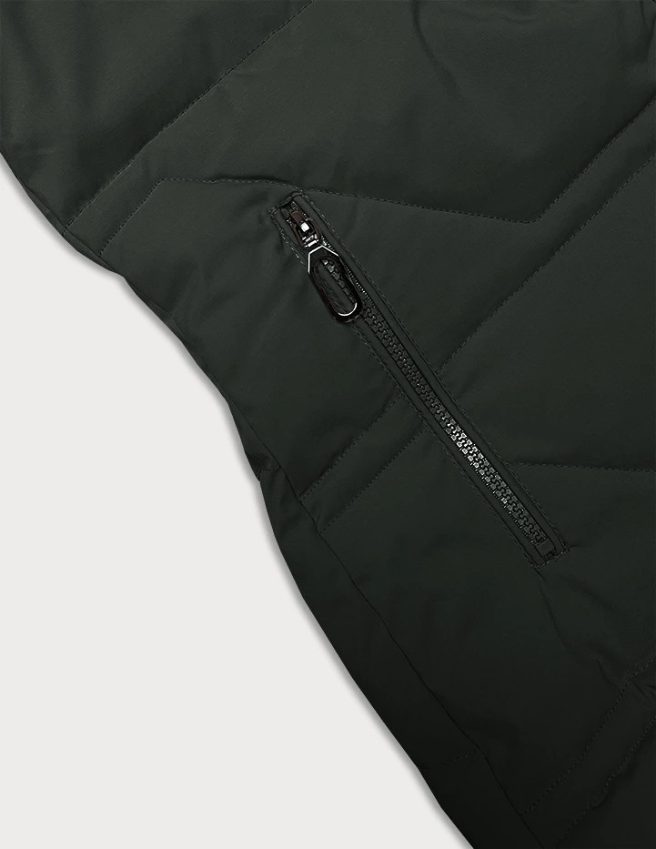 Dámska zimná bunda v army farbe s kapucňou J Style (16M9099-136) odstíny zelené S (36)
