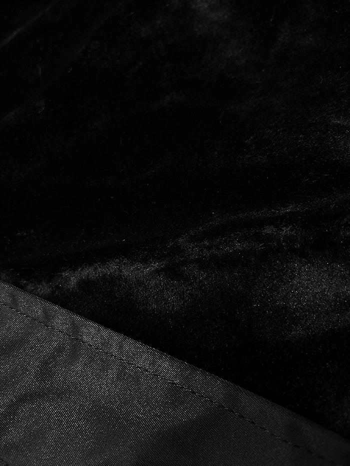 Černo-bílá dámská zimní bunda parka s kožešinou S'West (R558-1026) černá L (40)