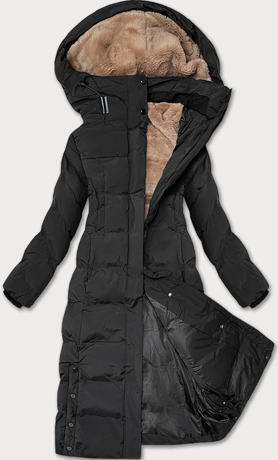 Čierna dámska hrubšia zimná bunda J Style (5M3233-392) odstíny černé XL (42)