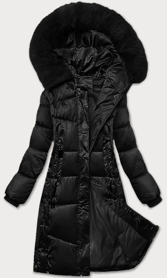 Čierna dámska prešívaná zimná bunda S'west (B8266-1) odstíny černé L (40)