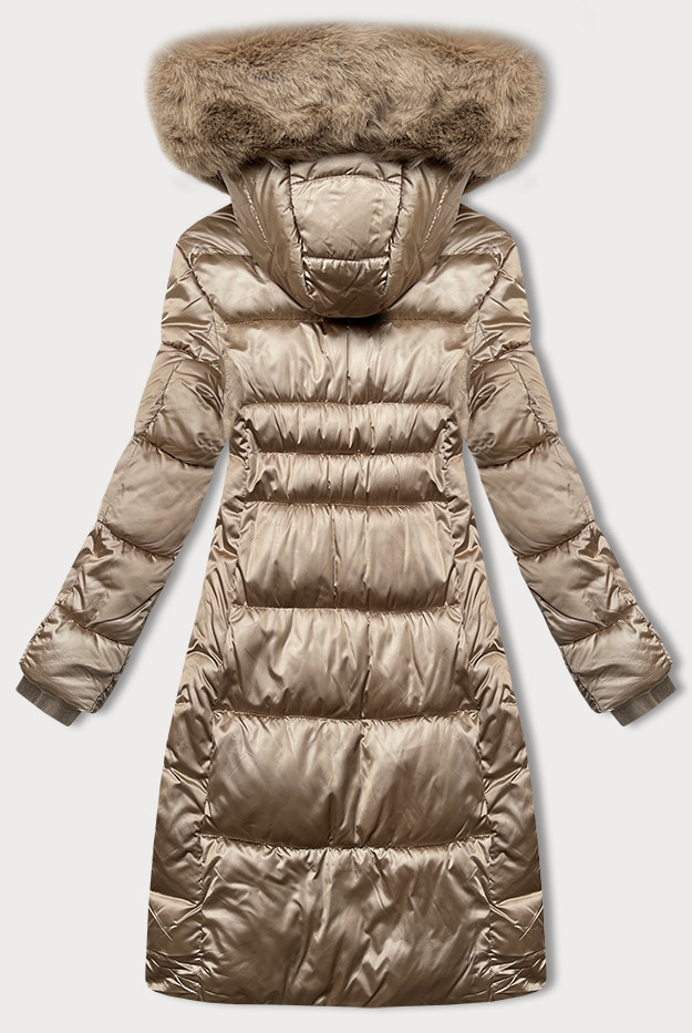 Béžová prošívaná zimní bunda model 21248187 - S'WEST odstíny béžové XL (42)