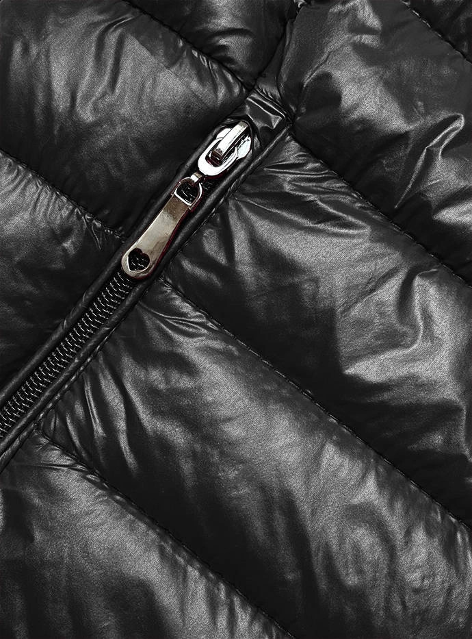 Dámská prošívaná bunda se stojáčkem J Style černá (16M9130-392) odstíny černé 46 (obrázek 3)