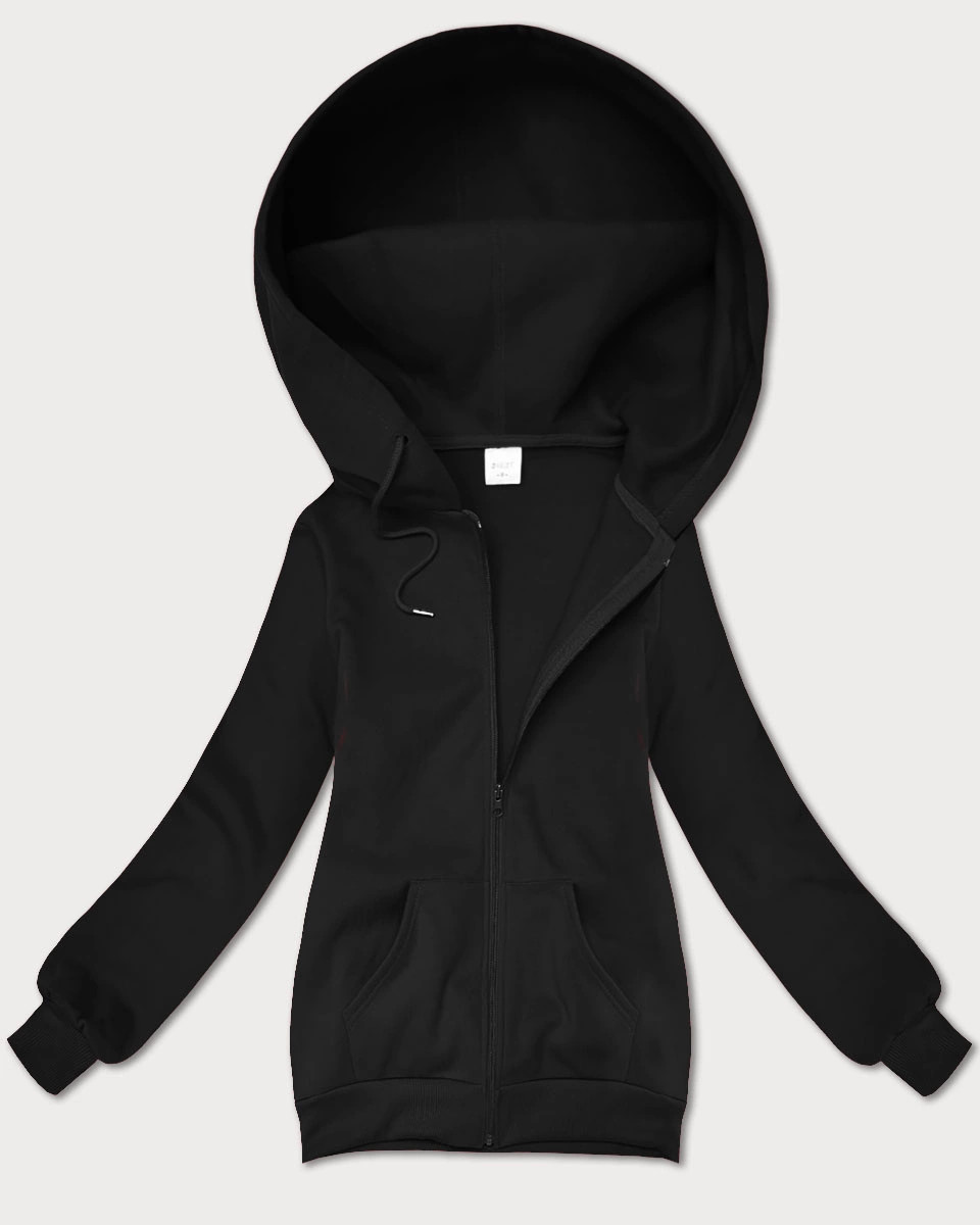 Čierna dámska mikina na zips s kapucňou S'West (B-12#) odstíny černé S (36)