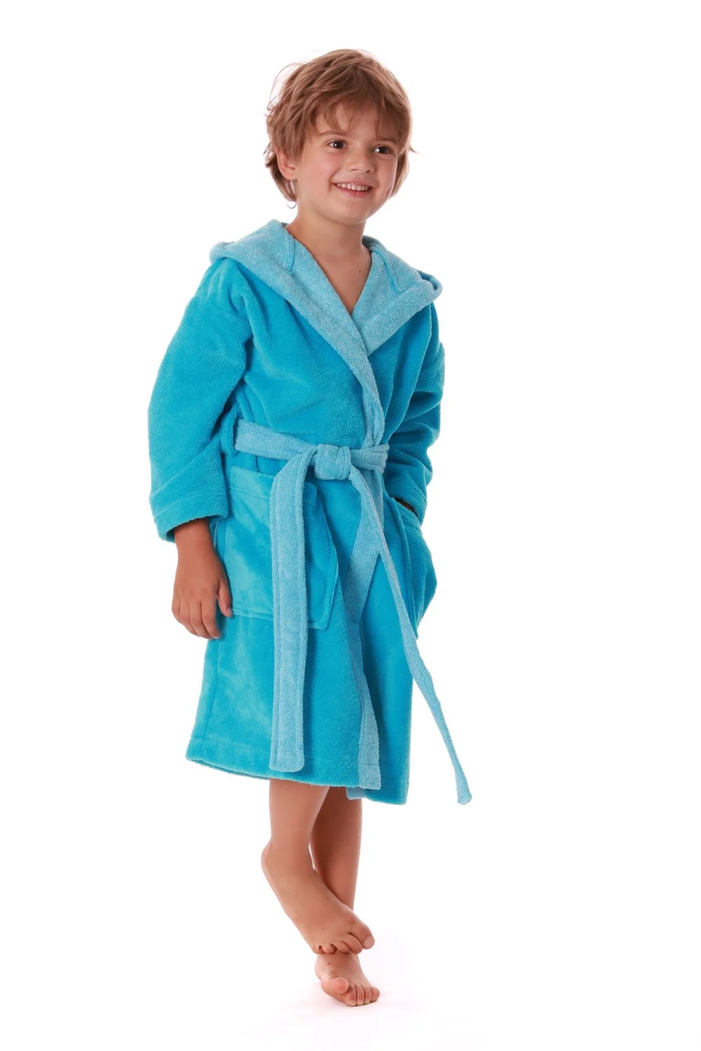 Detský župan Tampa duo s kapucňou 9159 tyrkysový - Vestis dětské č. 116