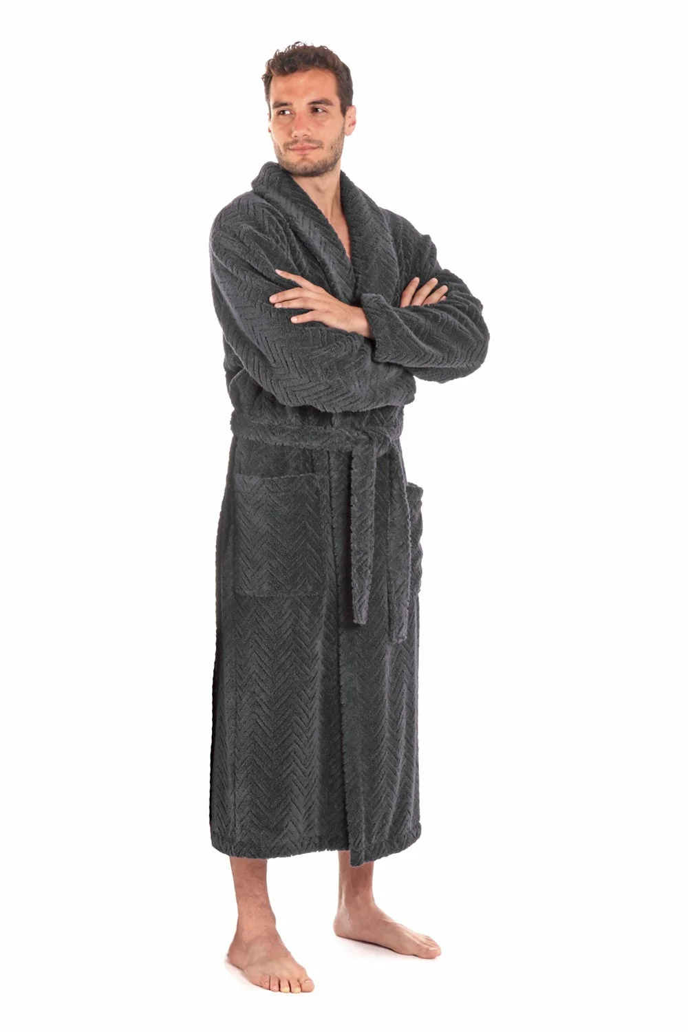 Pánsky župan Athena 2116 anthracite - Vestis L