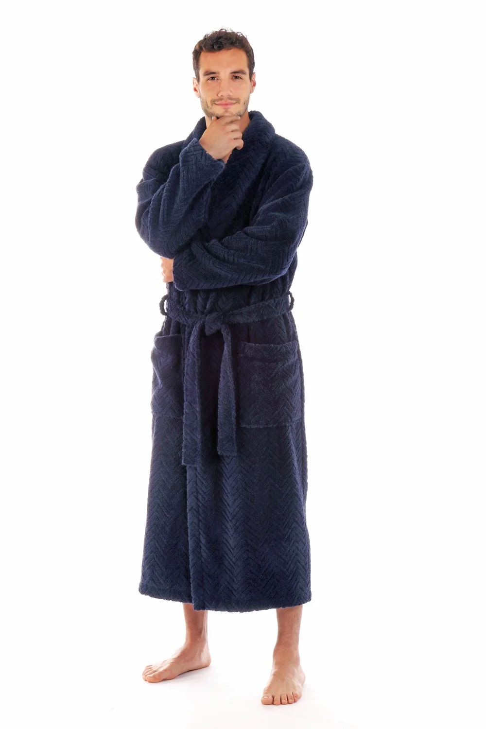 Pánsky župan Athena 2116 tmavomodrý - Vestis L