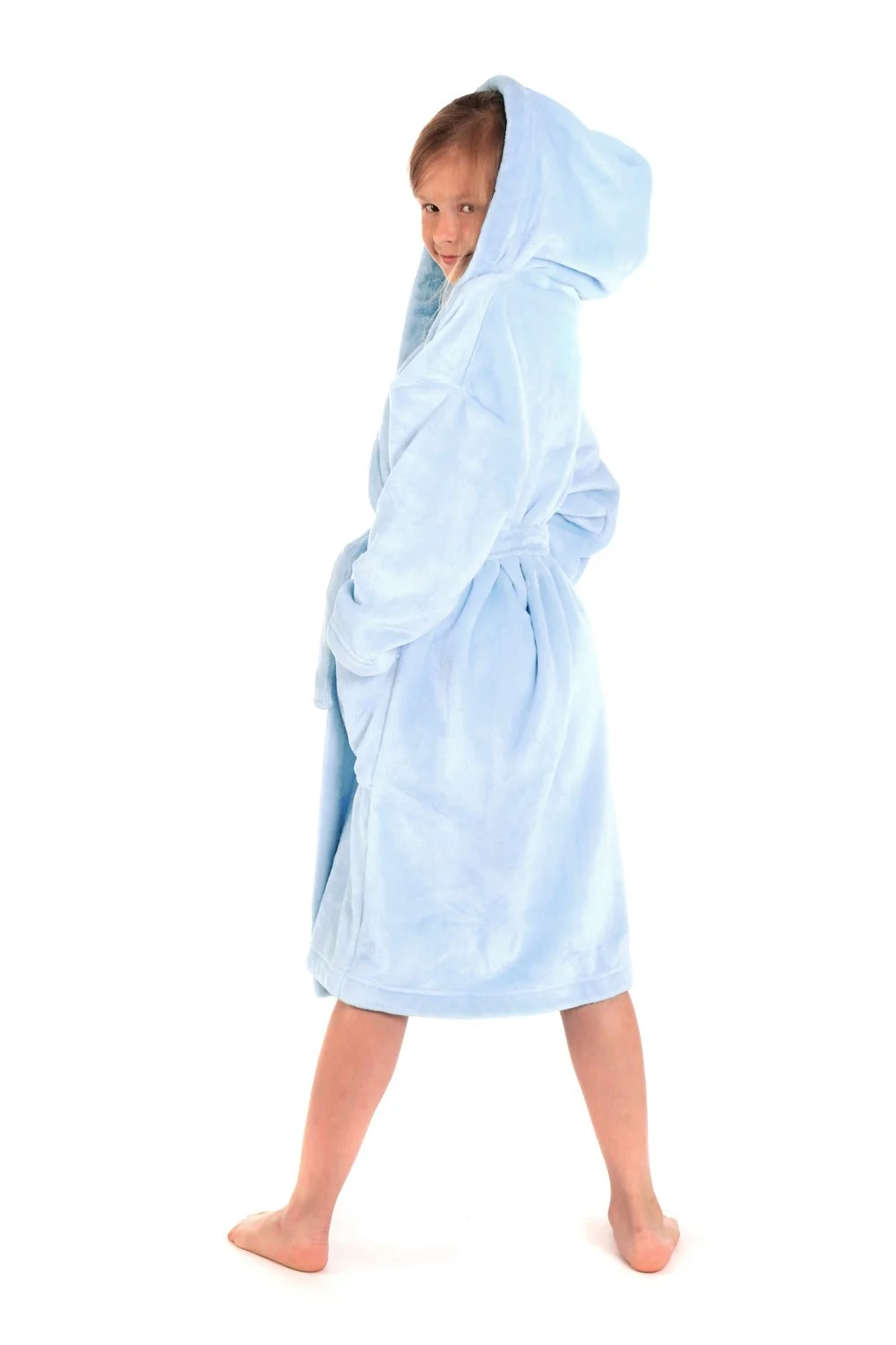 Detský župan Siena s kapucňou 9156 svetlomodrý - Vestis dětské č. 116
