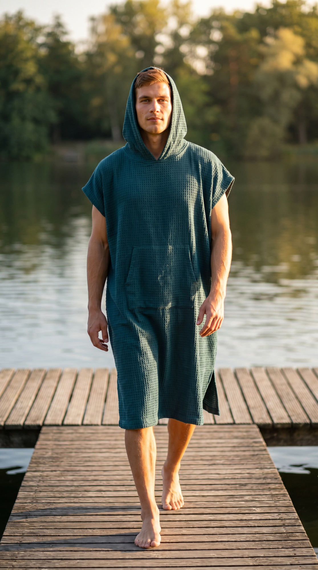 pánské pončo s kapucí Teal model 22250621 - Vestis L-XL