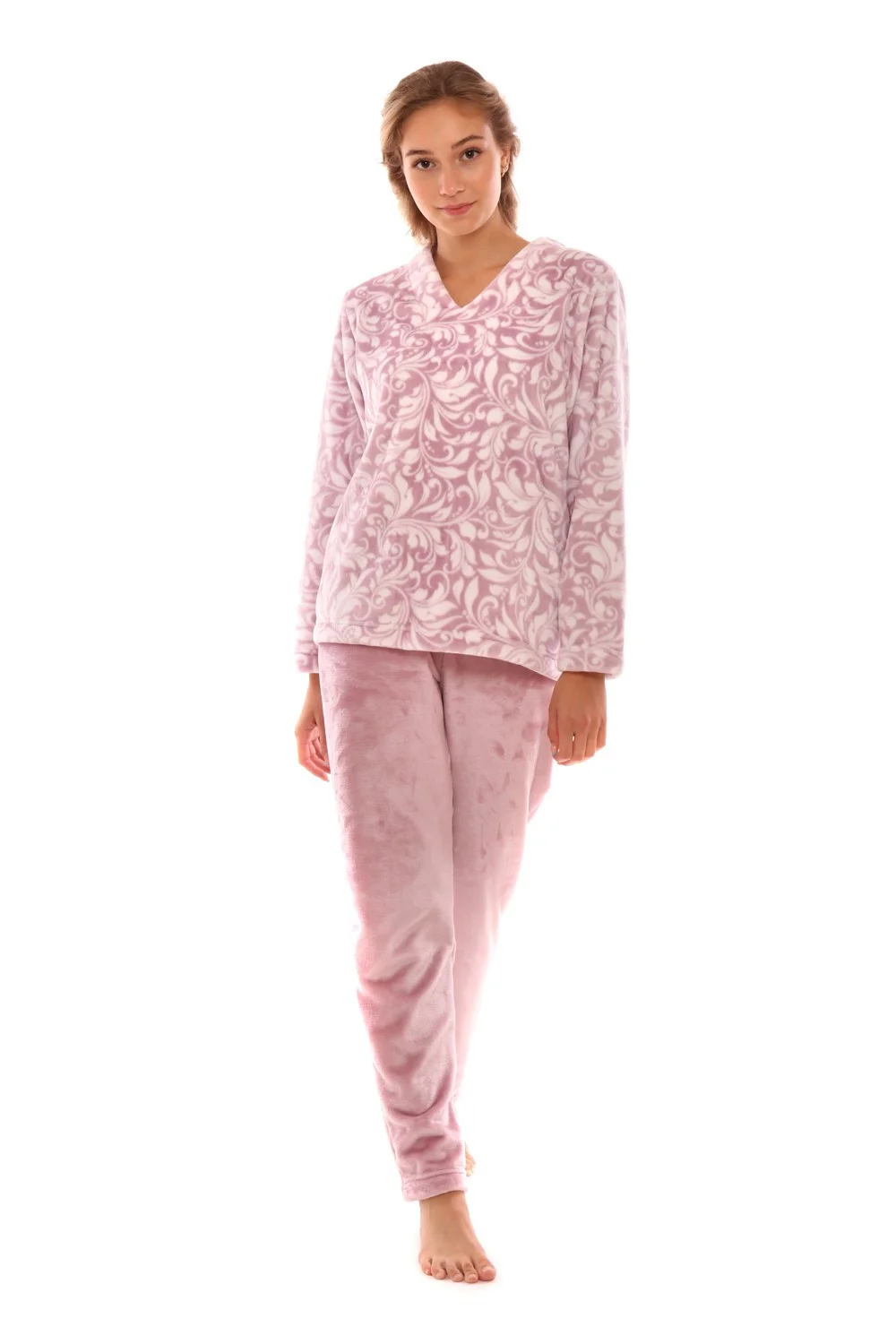 Dámské pyžamo Flora 6456 mauve mIst - Vestis S (obrázek 3)