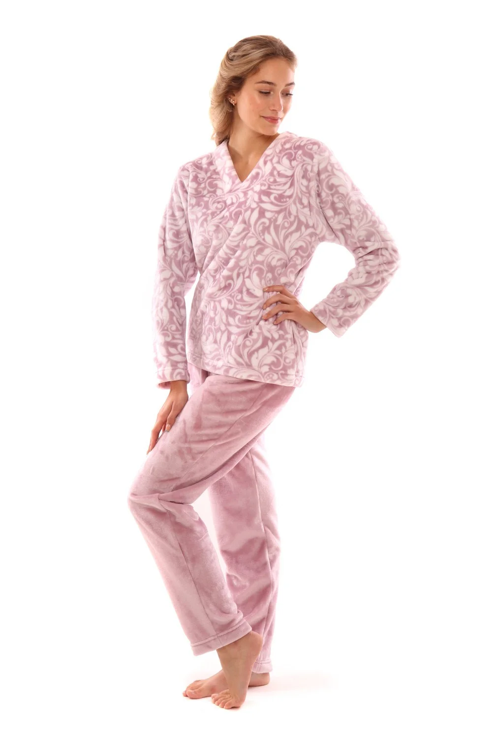 Dámské pyžamo Flora 6456 mauve mIst - Vestis S (obrázek 5)