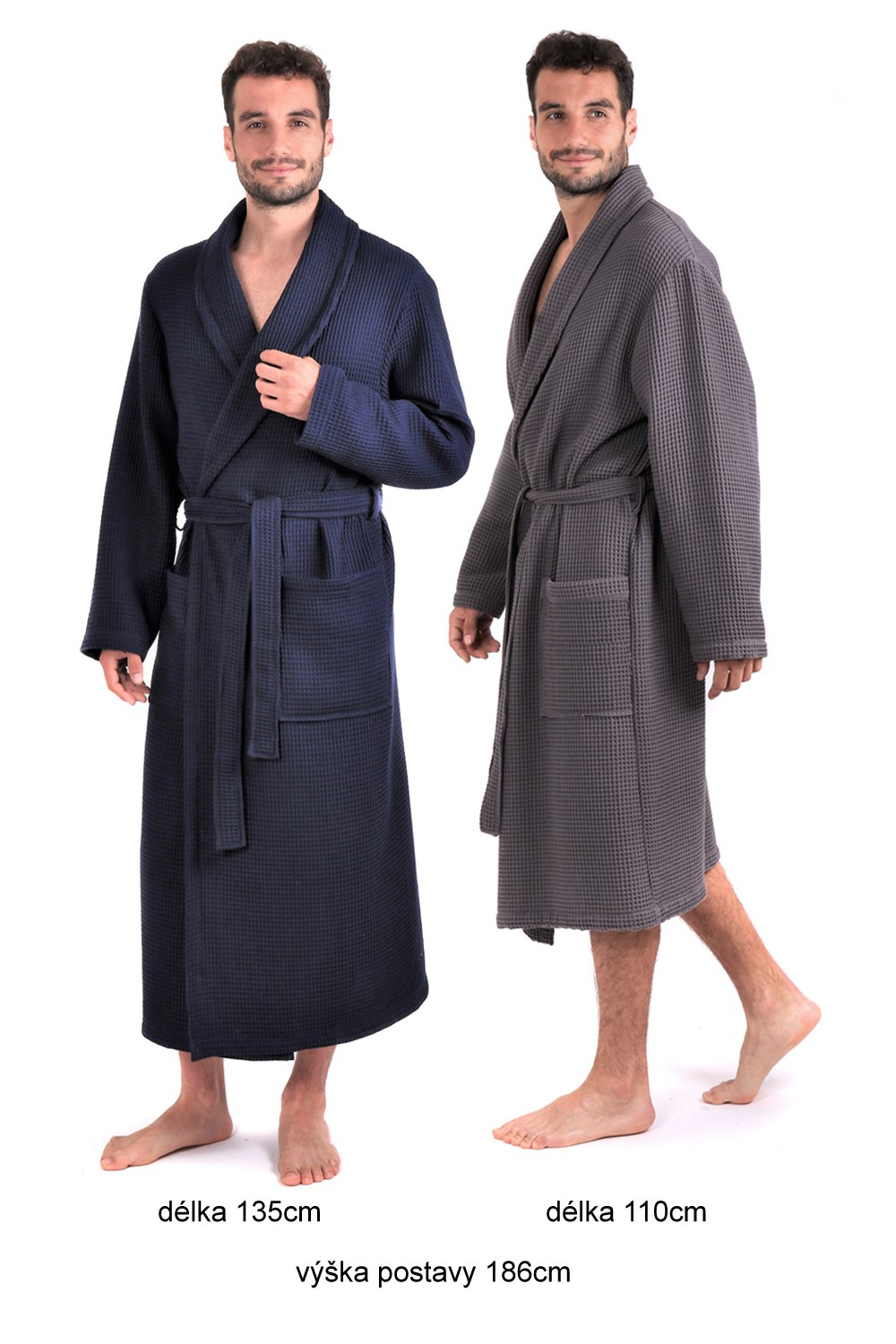 Pánský župan Esbo denim - Vestis L (obrázek 3)