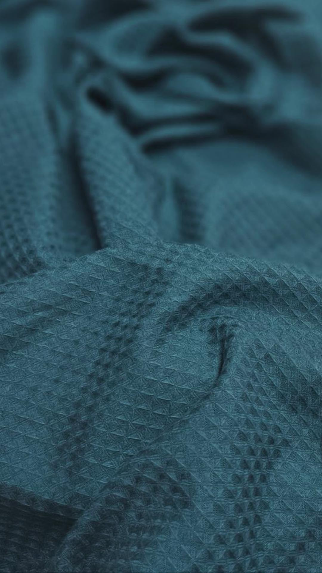 Pánský vaflový župan Vestis Saimaa Teal XXL (obrázek 6)