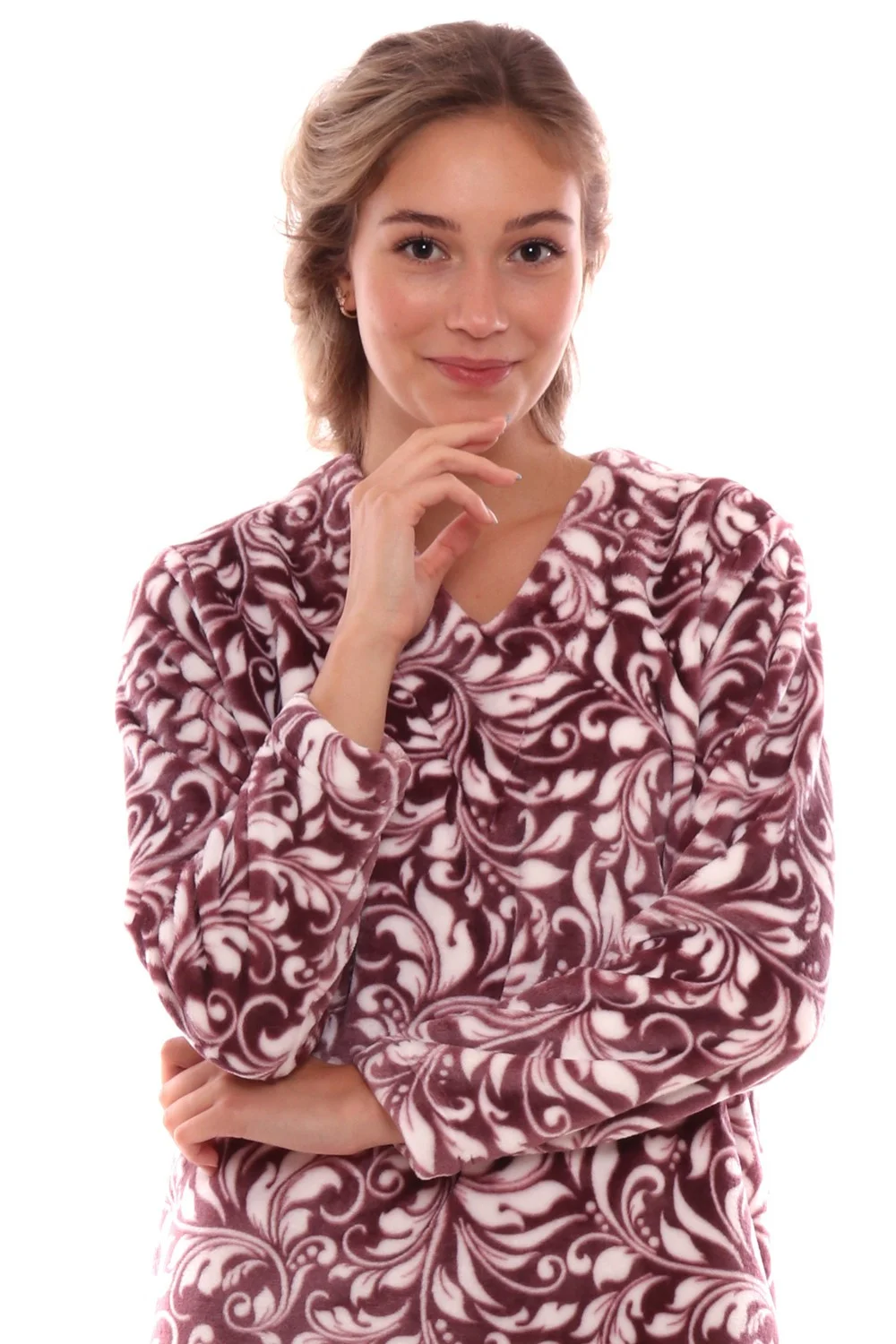 Dámské pyžamo Flora 6456 mave wine - Vestis M (obrázek 4)