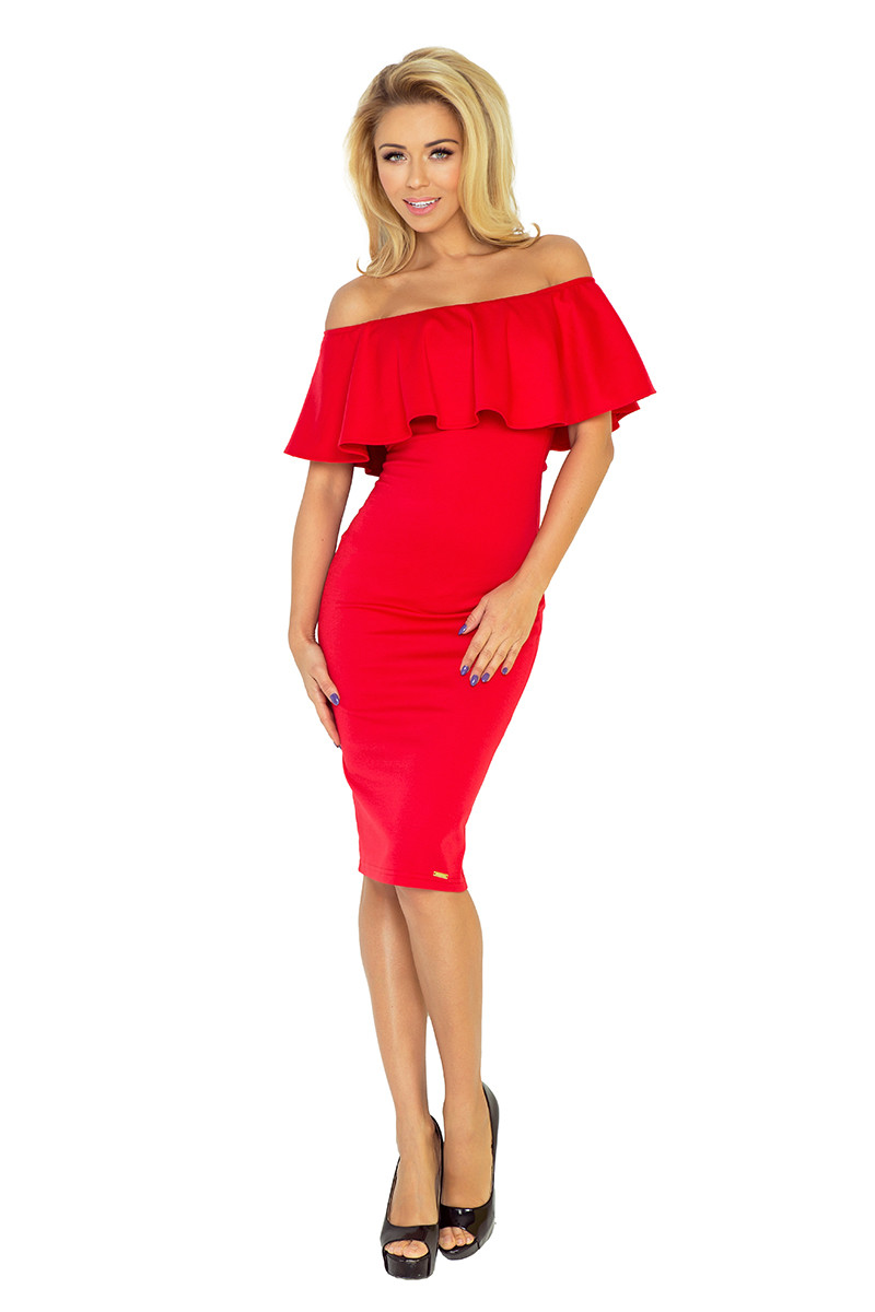 Dámské šaty model 6878067 - numoco Barva: Červená, Velikost: XL
