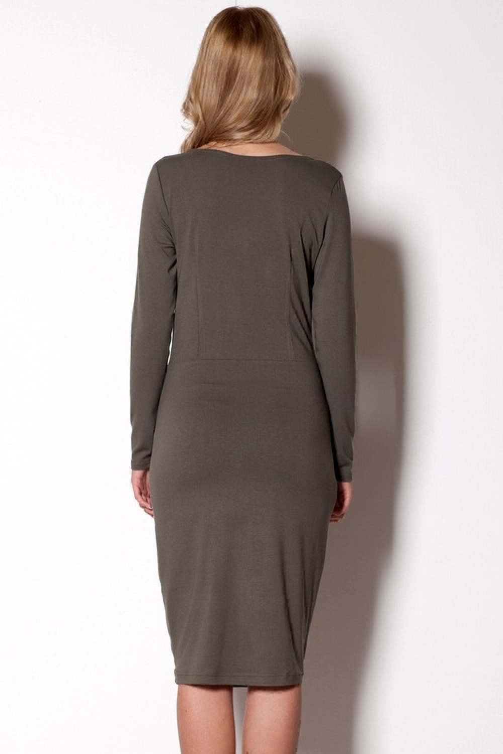 Dámské šaty olivová L model 6323587 - Figl