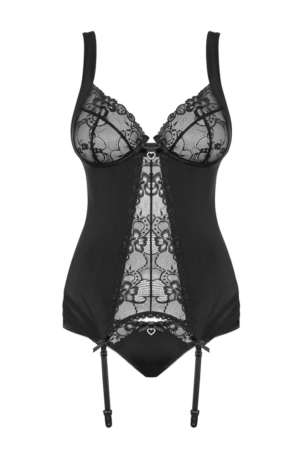 Erotický korzet model 16133391 corset black černá L/XL - Obsessive