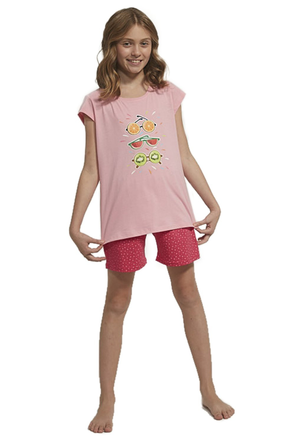 Dívčí pyžamo model 8448095 - Cornette Barva: Růžová, Velikost: 134/140