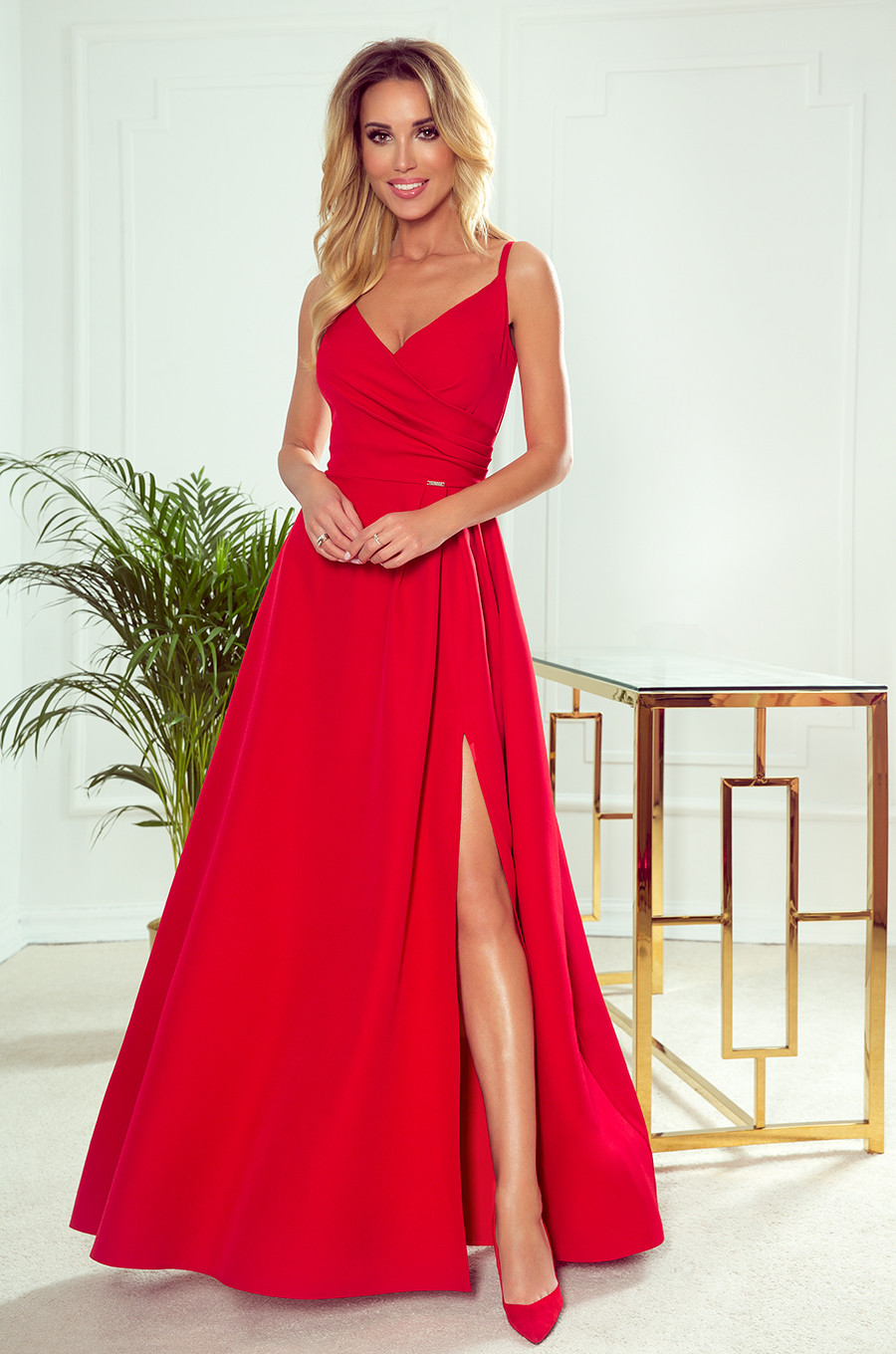 Dámské šaty 299-1 Chiara - NUMOCO Červená XL