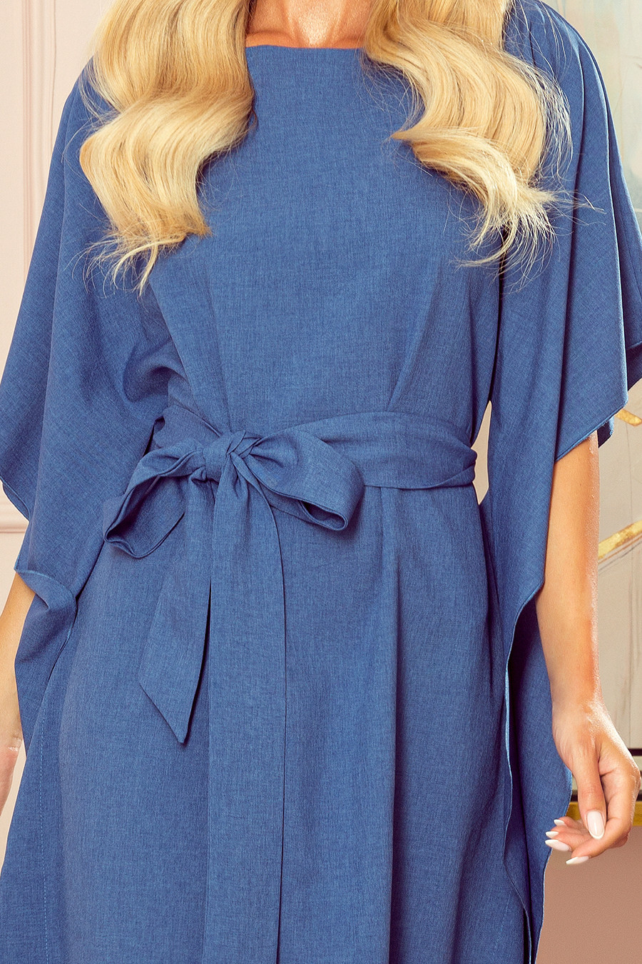 Dámské šaty model 15262367 SOFIA - numoco Barva: Modrá, Velikost: 2XL/3XL