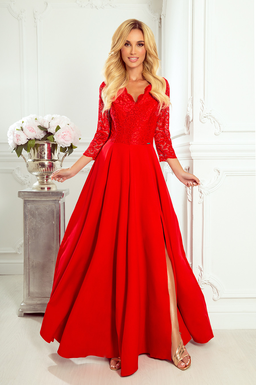 Dámske šaty 309-3 Amber - NUMOCO červená XXL
