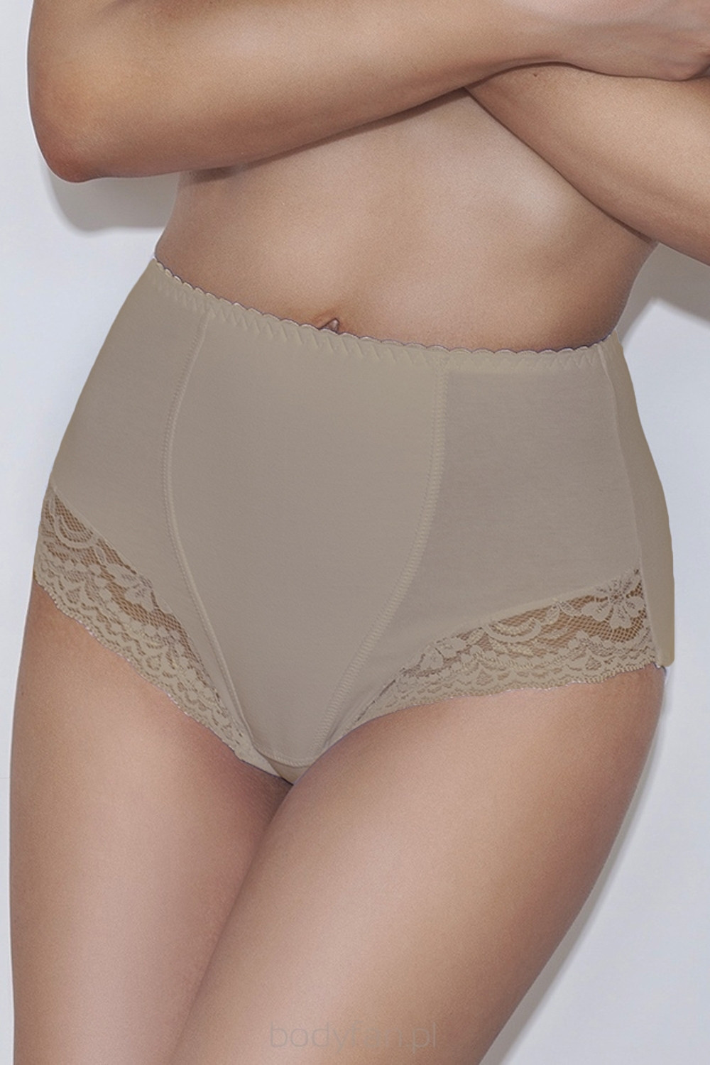 Stahovací kalhotky Ela beige lus - MITEX Barva: Béžová, Velikost: 4XL