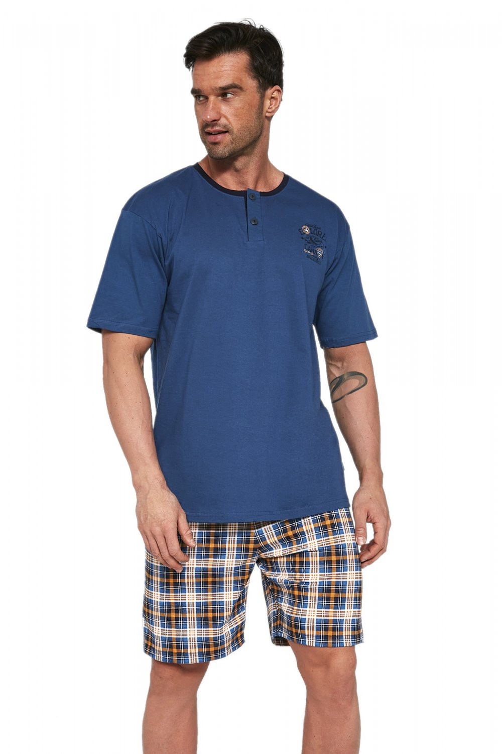Pánské pyžamo model 15505545 - Cornette Barva: džínová, Velikost: M