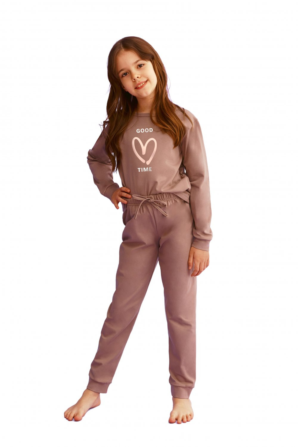 Dívčí pyžamo model 16179546 Hnědá 116 - Taro