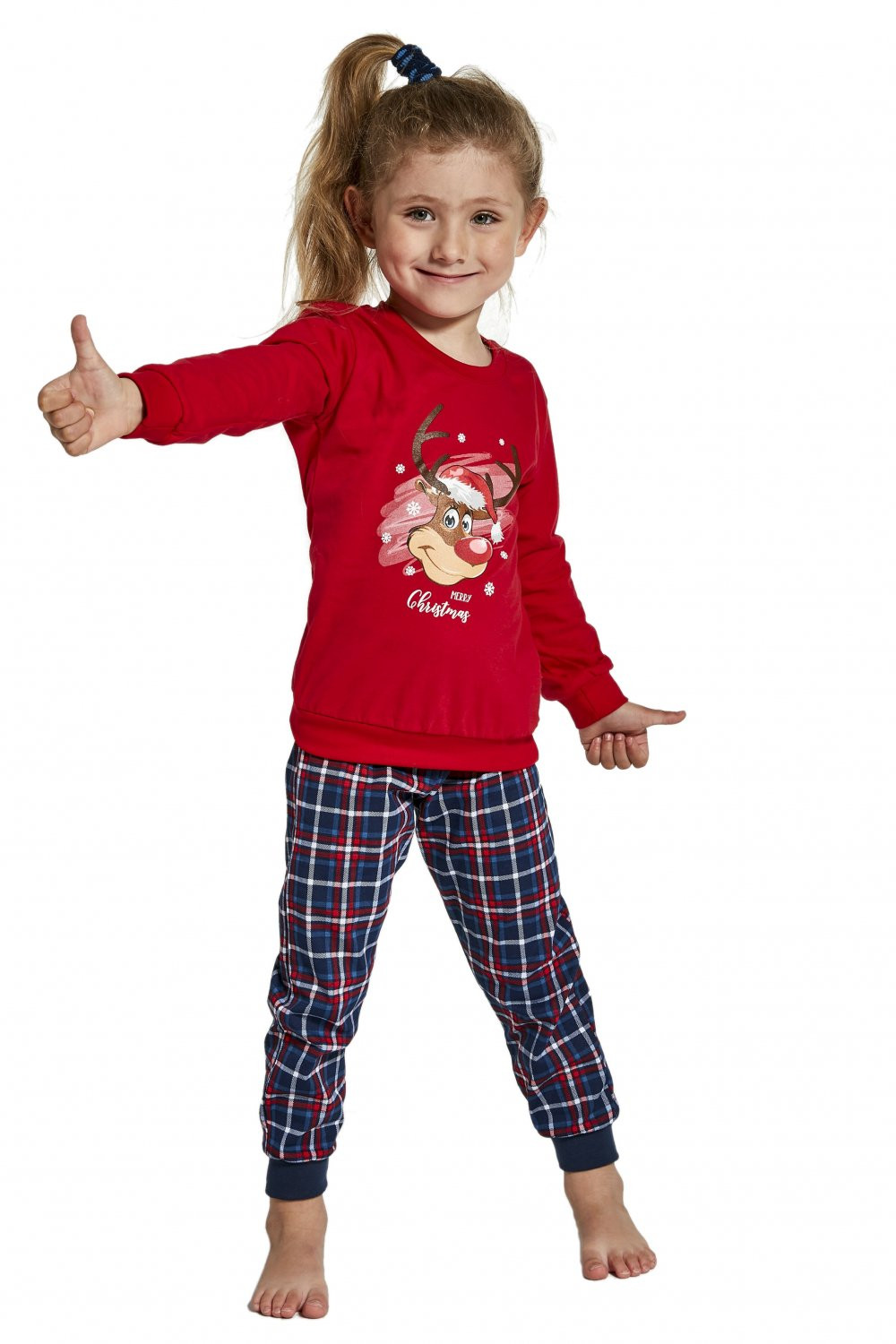 Dívčí pyžamo 592/130 Reindeer - CORNETTE červená 158/164