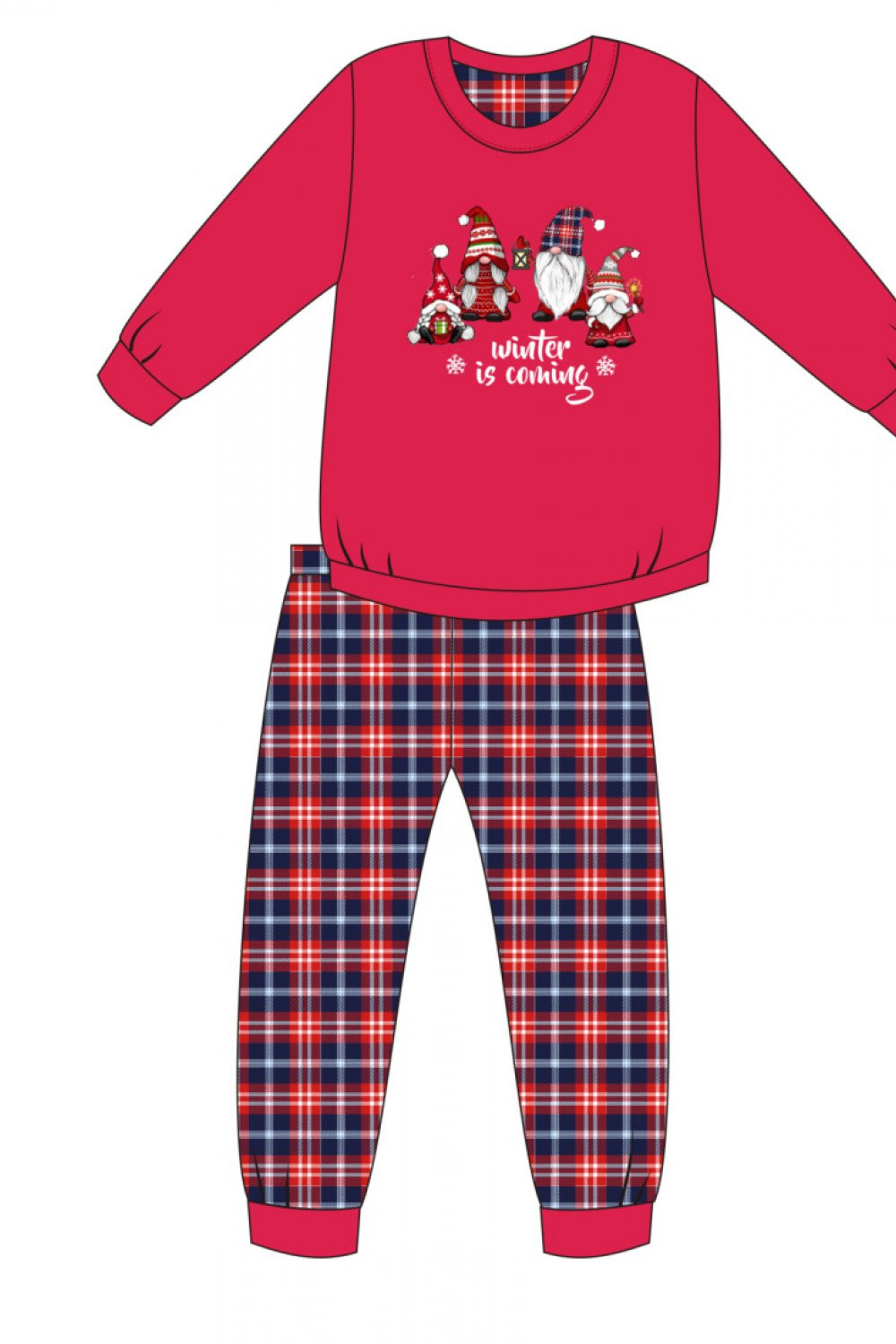 Dívčí pyžamo model 16175164 - Cornette Barva: Červená, Velikost: 134/140