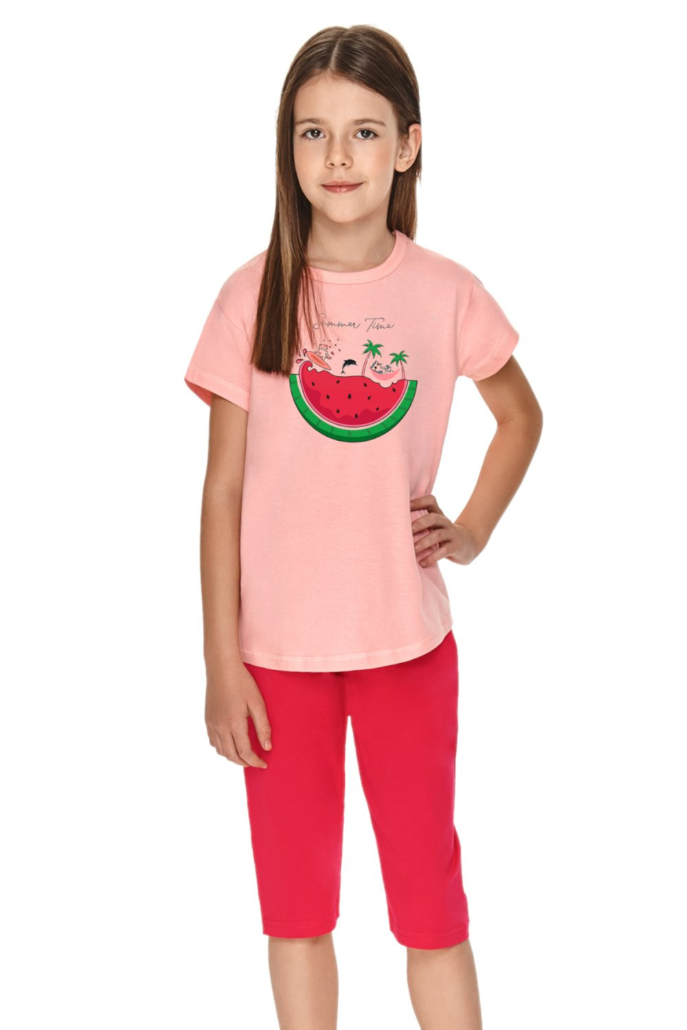 Dívčí pyžamo 2710 Valentina pink - TARO Barva: Růžová, Velikost: 122