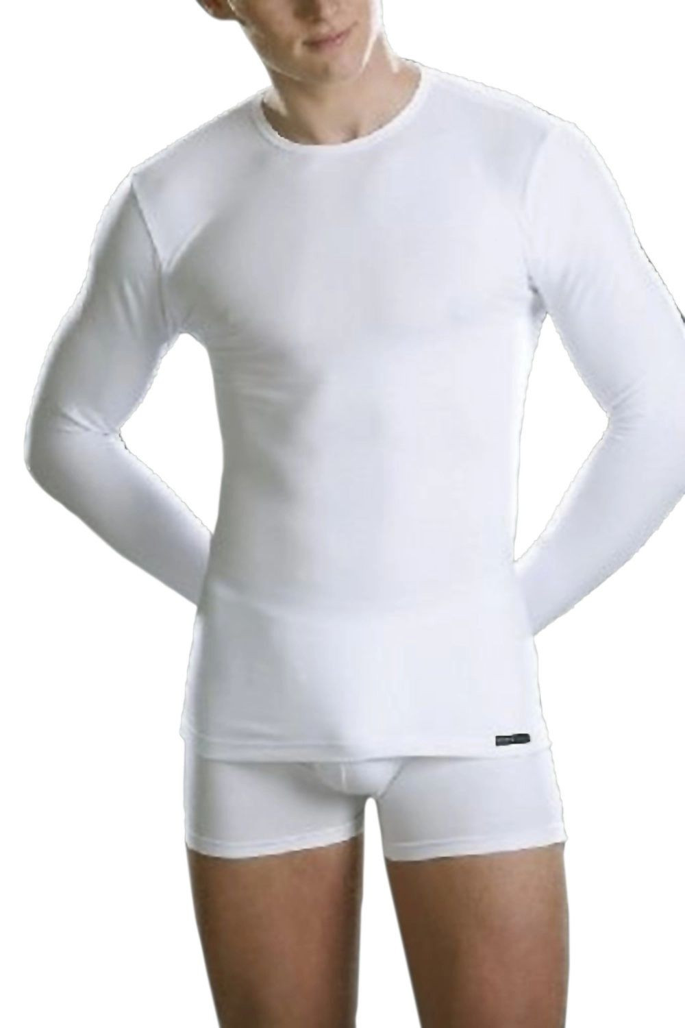 Pánské tričko 214 Authentic white plus - CORNETTE Bílá 5XL