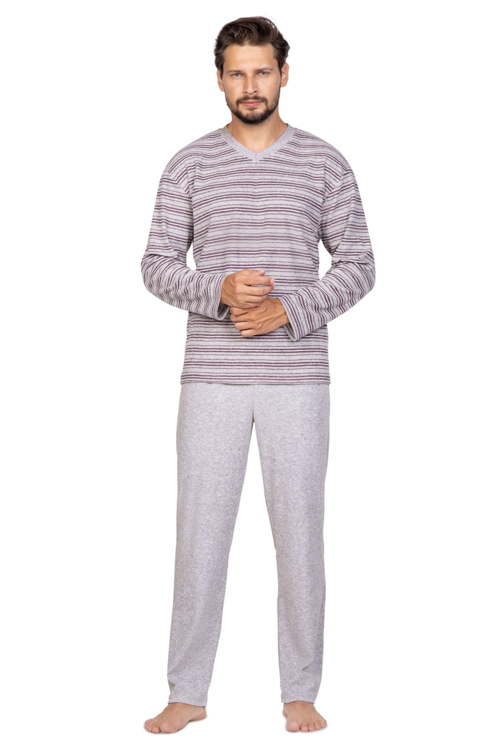Pánské pyžamo model 18012855 brown - Regina Barva: Hnědá, Velikost: M