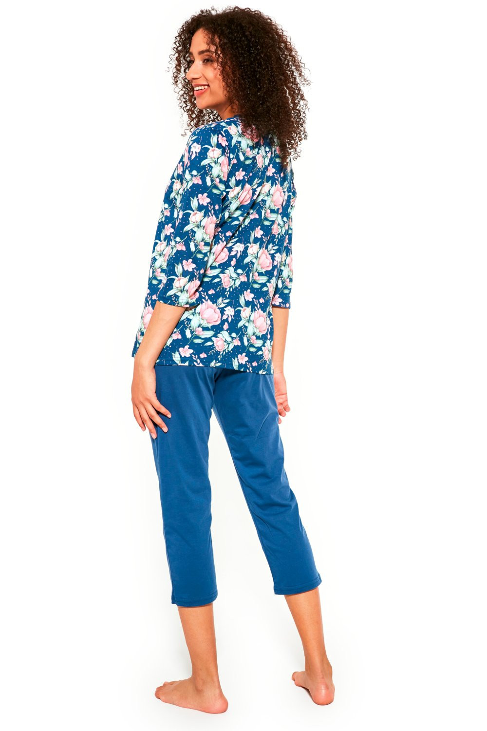 Dámské pyžamo Karen model 18347598 - Cornette Barva: džínová, Velikost: XL