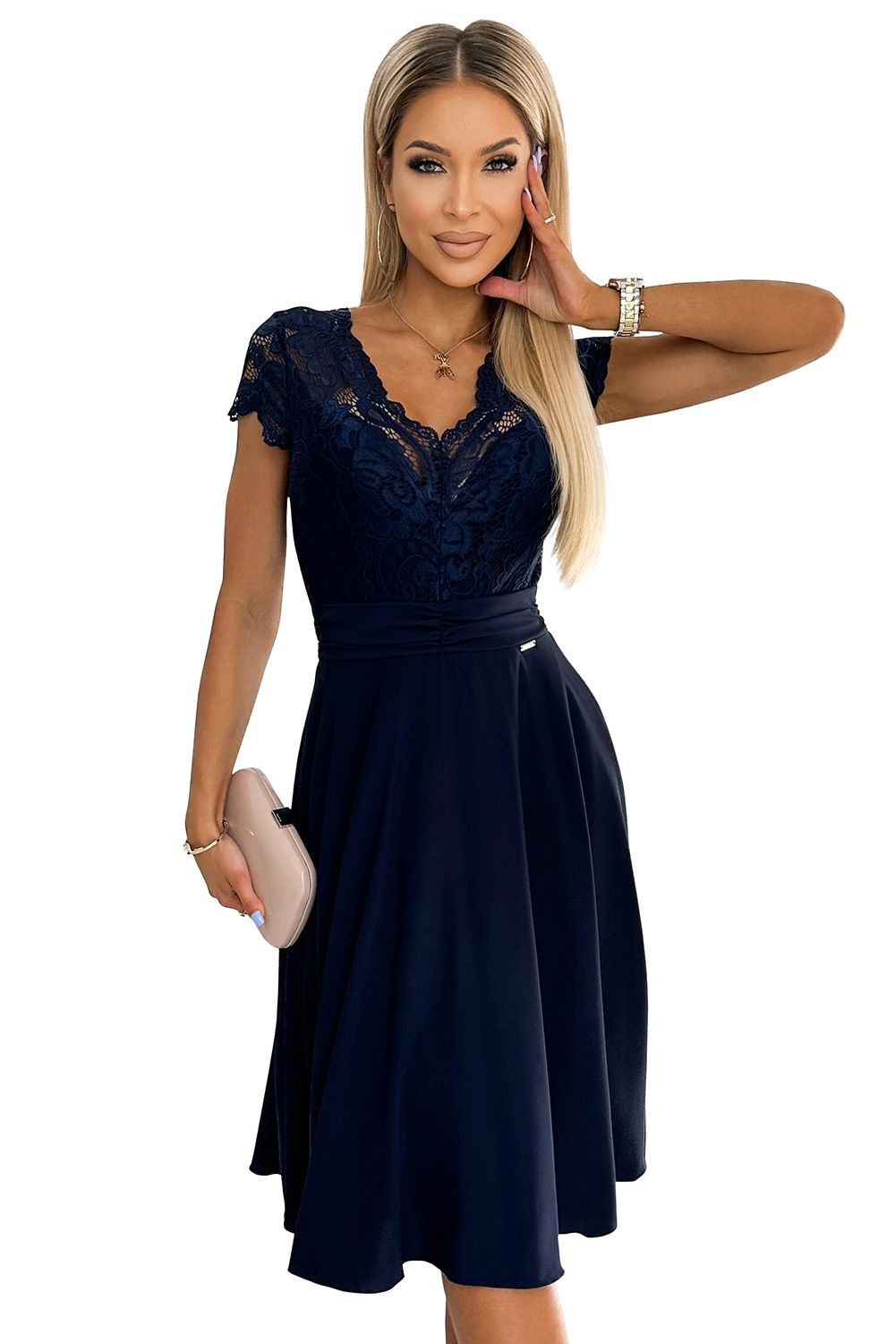 Dámské šaty 381-4 LINDA - NUMOCO tmavě modrá M