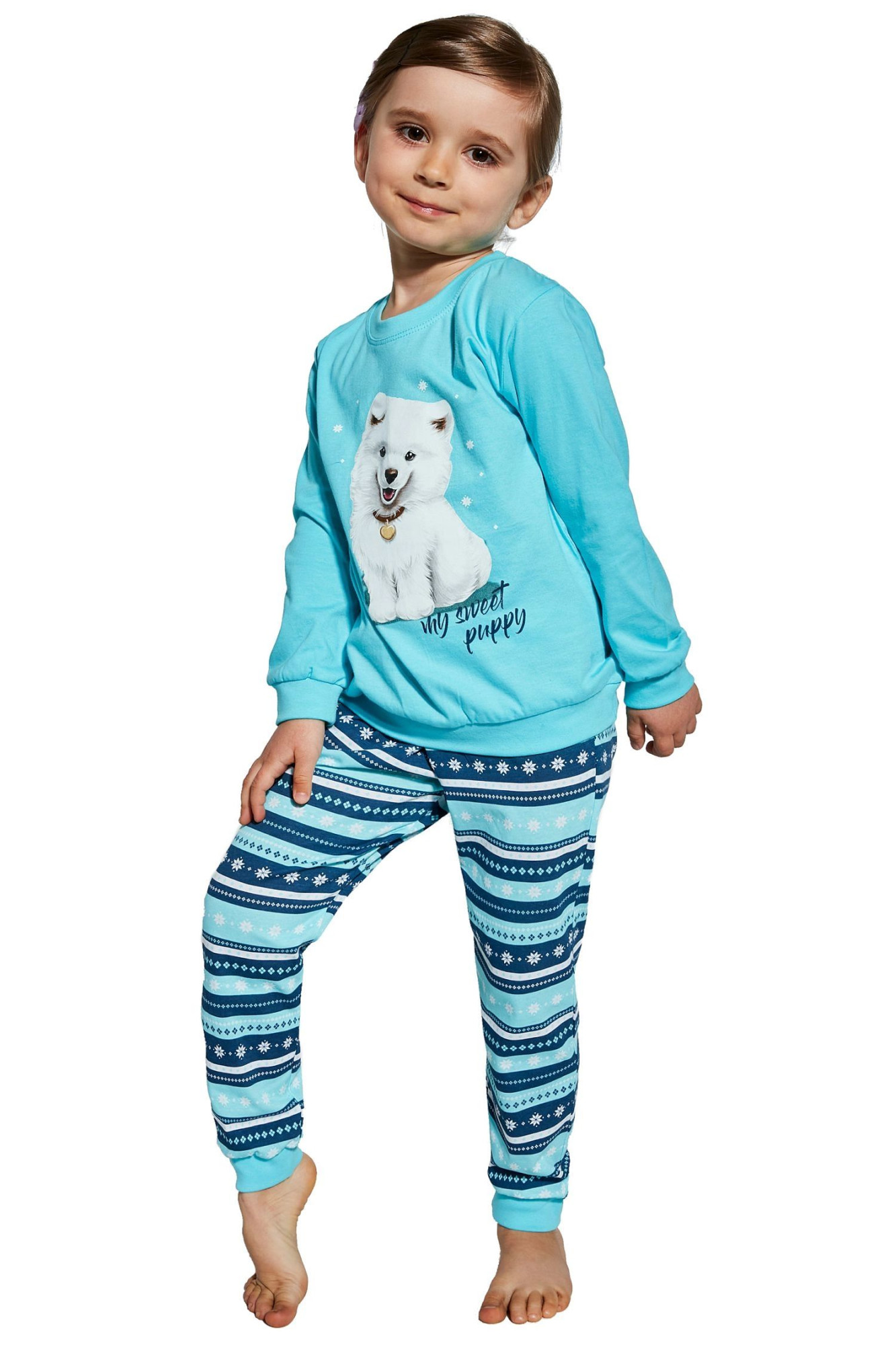 Dívčí pyžamo 594/166 Puppy - CORNETTE světle modrá 92