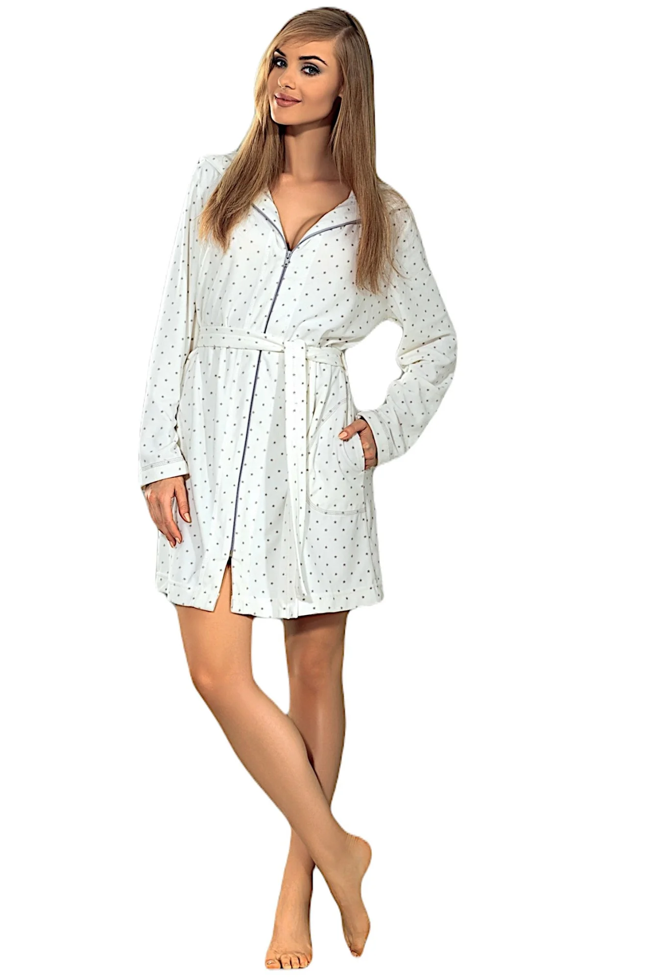 Zappa biely dámsky župan - L&L Bílá XXL