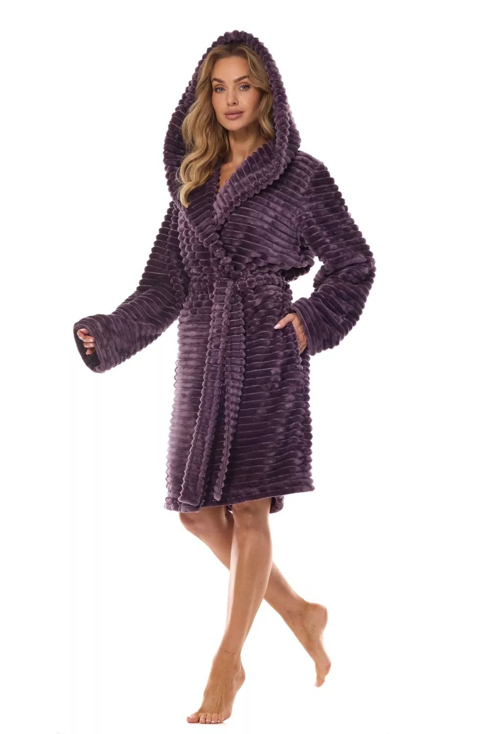 Dámsky župan 2416 Robin violet - L&L fialová M