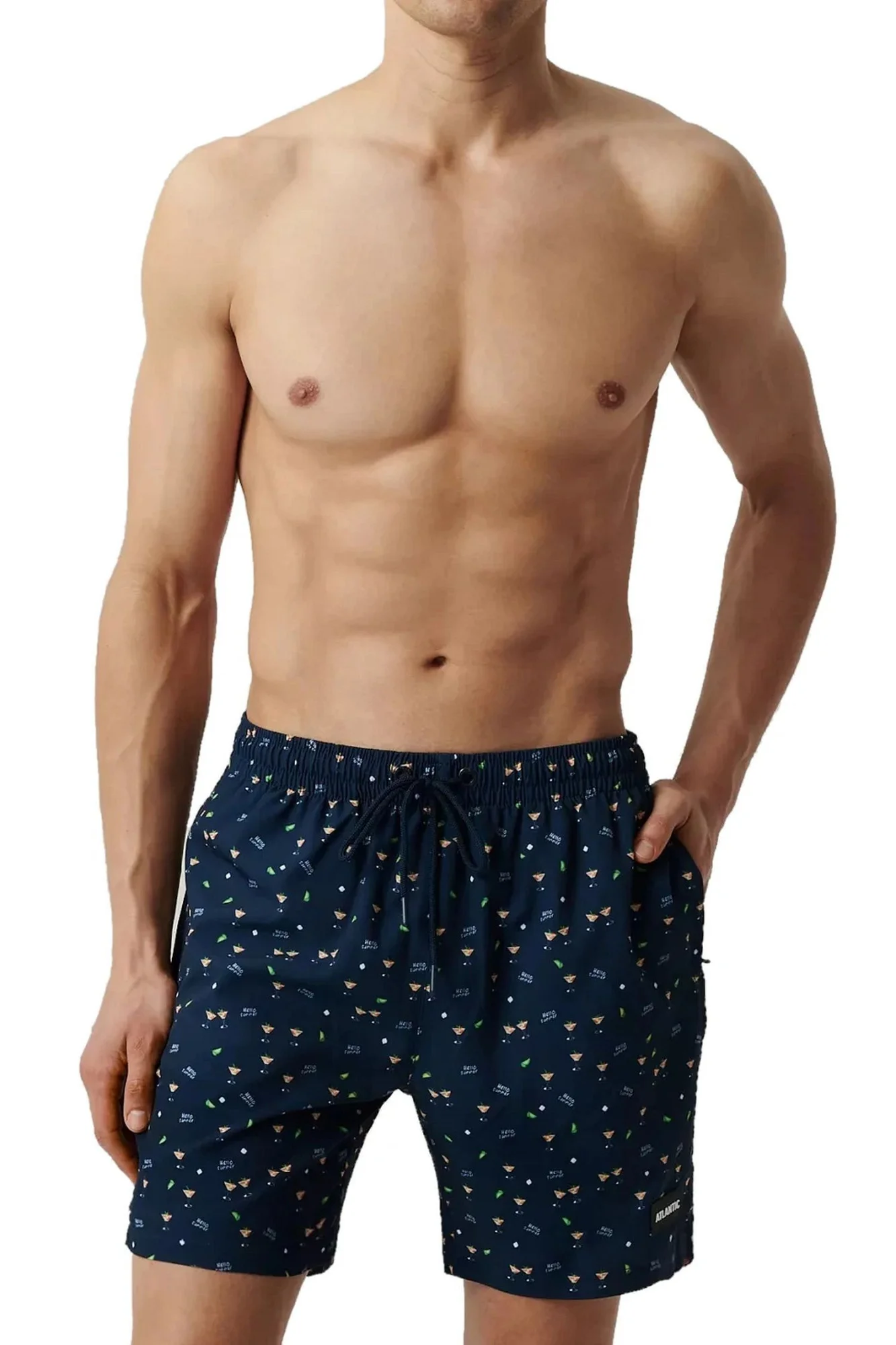 Pánske plavky 221 modrá - Atlantic tmavě modrá L