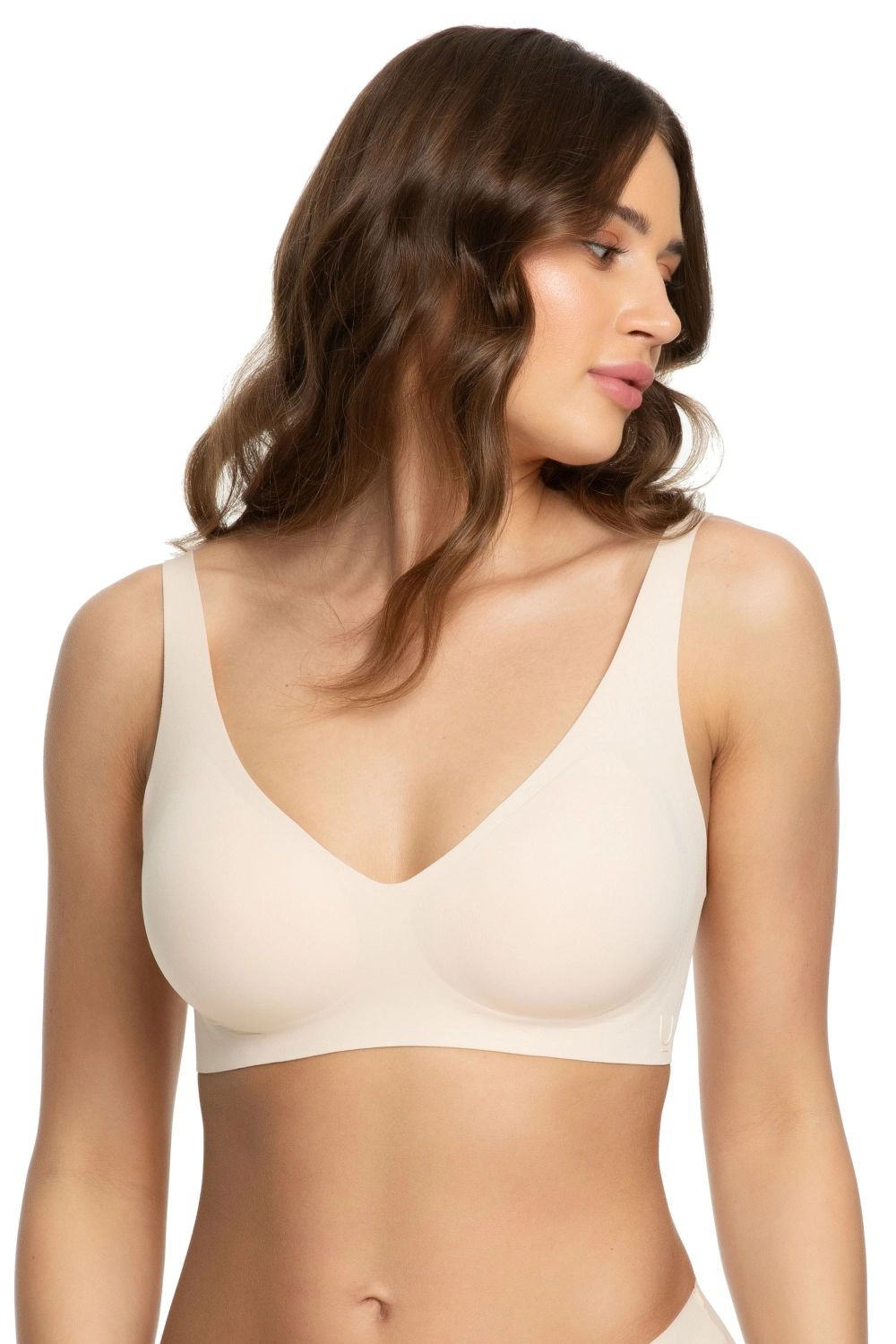 Dámsky športový top Jelly bra basic beige - JULIMEX Béžová S