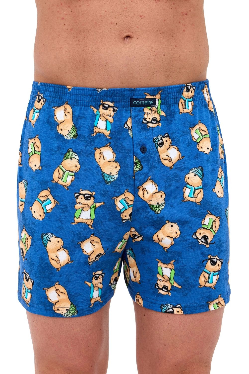 Pánske šortky 011/178 Classic - CORNETTE tmavě modrá 5XL