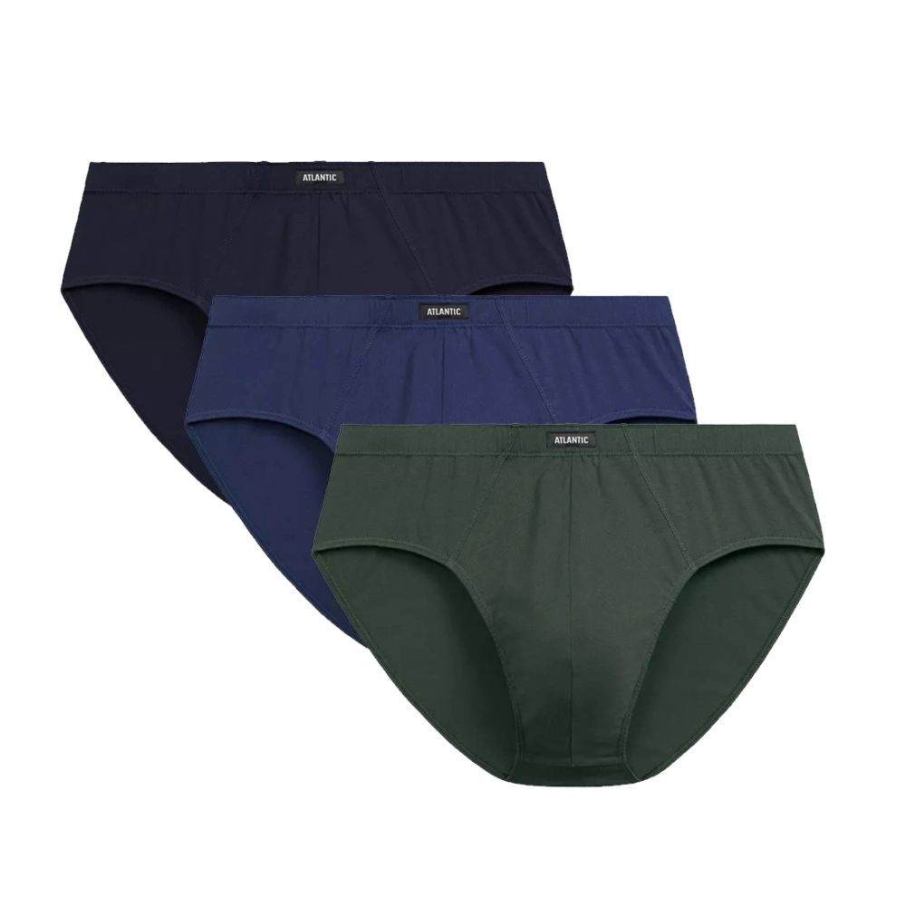 Kalhotky Atlantic 3MP-129 A'3 M-2XL khaki-zeleno-modrá XL