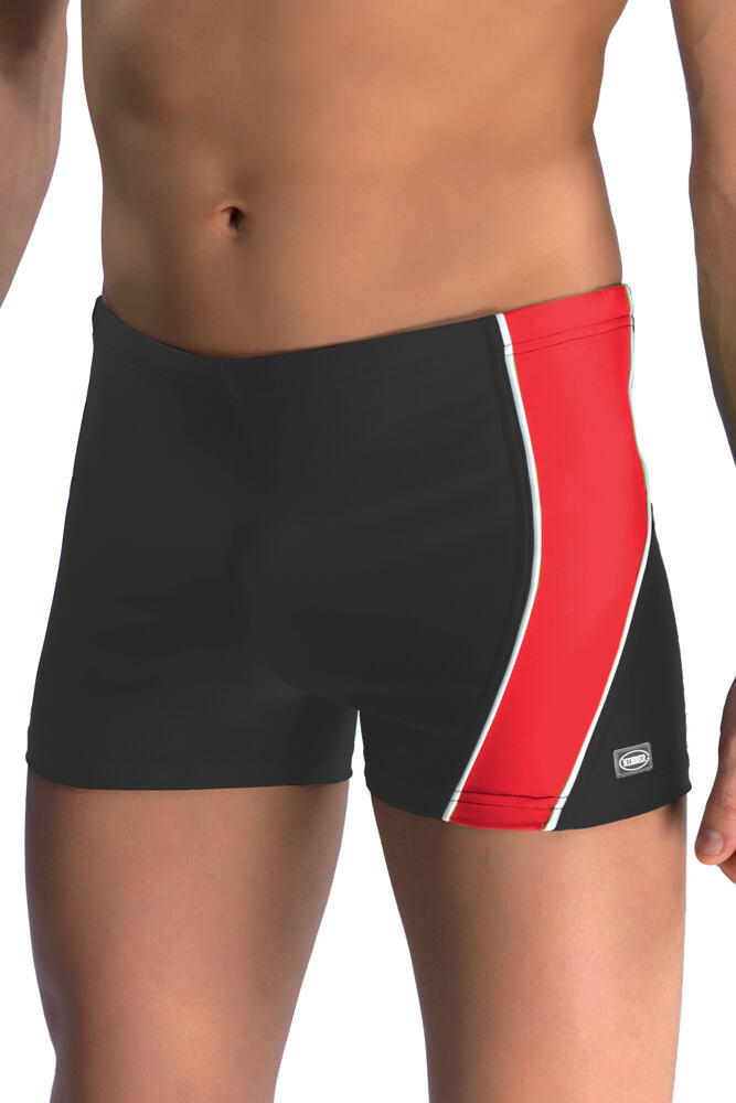 Pánské boxerkové plavky Michael1 šedo-červené červená L