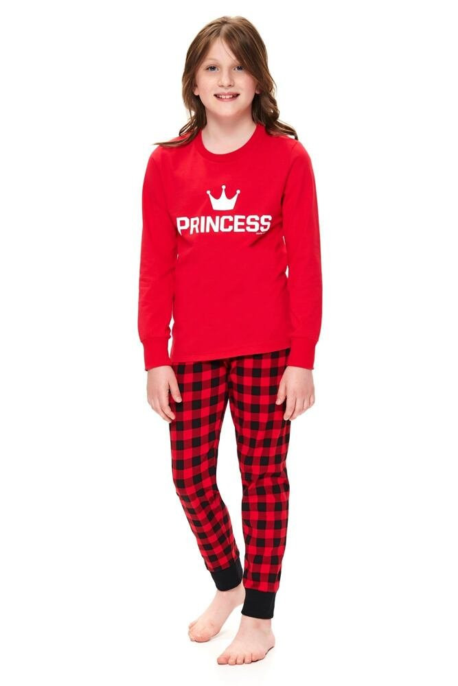 Dívčí pyžamo Princess červené Barva: červená, Velikost: 122/128