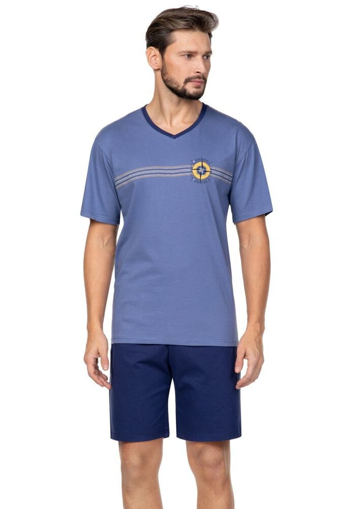 Pánské pyžamo Compass modré modrá XL