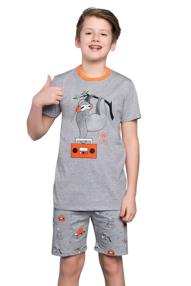 Chlapecké pyžamo model 16166680 šedé 134 - Italian Fashion
