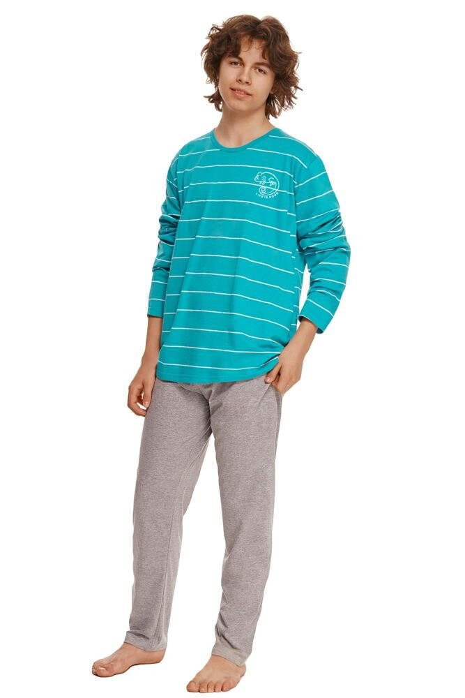 Chlapecké pyžamo Harry tyrkysové s pruhy 152